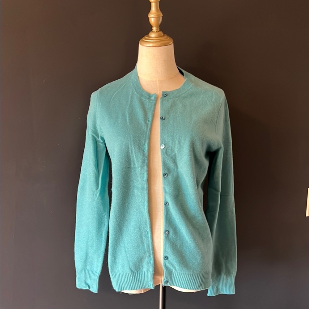 Teal Button-Up Cardigan